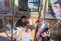 برپایی میز خدمت به مناسبت هفته ملی سلامت بانوان
