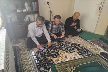 مراسم زیارت عاشورا در شبکه بهداشت و درمان شهرستان شفت