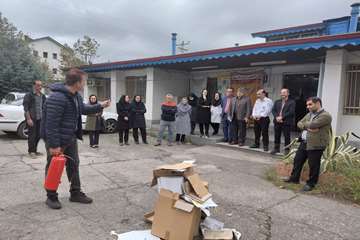  مانور اطفای حریق به مناسبت هفته پدافند غیرعامل در شهرستان شفت