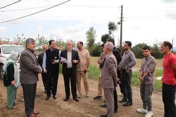 بازدید میدانی مدیر شبکه به همراه فرماندار شهرستان از کوچه خوش سیرت شفت